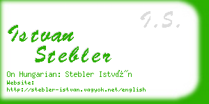 istvan stebler business card